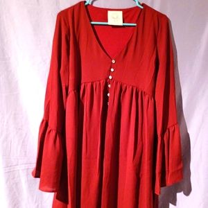 Fantastic Fawn dark red size Large dress